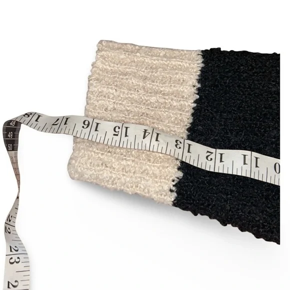 Dear John Adrien V Neck Sweater Black Crème Stripe Size XL - Picture 5 of 8